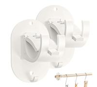 Soportes Para Barras - 3,15x1,97x1,57 Pulgadas, De Cortinas,Soportes Para Barras De Cortinas,SoportessPara Ganchos De Barra De CortinassSin Perforación | Ganchos Para Soporte De Varillas, Par