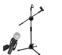 Soporties Microphones portables - Support microphones bras sol, cou réglable | Support microphone clips, supports tablette téléphone pour chanter, enregistrer, podcast, etc