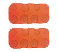 soporXw 2 Pièces boîtes de rangement Organiseur pour monnaie, Idéales comme distributeur ou porte-monnaie trieur, avec 8 compartiments de 2 euros à 1 centime, monnayeur pour voiture et taxi (Orange)