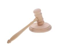 SOPOTUTU 1 Ensemble Marteau Bois pour Juge Gavel Hêtre Naturel avec Support Accessoire pour Avocat Enchères et Étudiants Droit