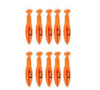 SOPOTUTU 10 Ballons en Latex Orange de Citrouille Lumière LED Intégrée, Décoratifs et Résistants pour Fête D'halloween et Accessoires Photo