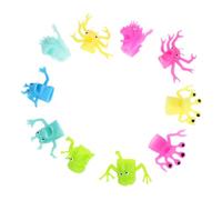 SOPOTUTU 10 Marionnettes à Doigts Miniatures en TPR, pour Raconter des Histoires, 5 Styles Aléatoires, Set de 10 Pièces Colorées, Interactif pour Fêtes et Divertissement Familial