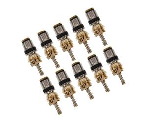 SOPOTUTU 10 Pièces Aiguille de soupape de climatiseur Chargement pour pression cœur haut air noyau de tige de valve obus de valve de remplacement fourniture de voiture cuivre Doré