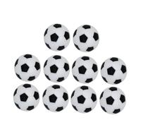 SOPOTUTU 10 pièces Balles de Football Résine Foot Mini Ballons de Remplacement Noir et Blanc pour Tabletop Soccer