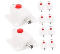 SOPOTUTU 10 pièces Loquet de Porte à Ressort Verrou de Sécurité Plastique Abs avec Bouton Loquet à Pression pour Armoires et Fenêtres Installation Facile et Robuste Blanc avec Capuchon