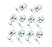 SOPOTUTU 10 pièces Loquets de Porte Acier Réglables avec Ressort à Bille Loqueteau à Pousser pour Armoires Portes de Meubles Garde Robe Verrouillage Tactile Cabinet