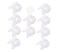 SOPOTUTU 10 Pièces Masques Renard Blanc à Peindre Masque Animal Léger Pâte à Papier avec Maille Yeux pour Cosplay Fête Masquée DIY Décoration Créative