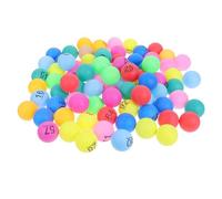 SOPOTUTU 100 Pièces Boules Plastique Numérotées Colorées Balles Raffle pour Loto Jeux de Bingo Tombola et Divertissement Familial
