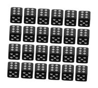 SOPOTUTU 100 Pièces Lot de Mini Dés Noirs Compacts Faces Petits Dés de Jeu et Loisirs Créatifs de Poche pour Jeux de Société Apprentissage Mathématique et Soirées Entre
