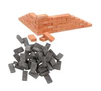 SOPOTUTU 100 pièces Miniature Bricks Micro Landscape Brick Models for Table DIY Architectural Building Decoration Portable Lightweight for Garden Exterior Design