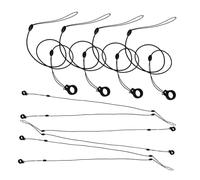 SOPOTUTU 10Pièces Cordon Élastique Anti-perte pour Stylo avec Anneau Silicone Lanière Rétractable pour Stylet et Stylo Signature Accessoire de Bureau Pratique et Portable