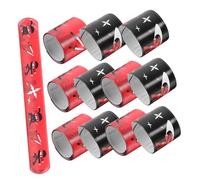 SOPOTUTU 12 pièces Bracelets à Claquer Ninja Colorés pour Garçon Fille Accessoires de Fête Créatifs et Flexibles Lot de Bracelets Slap pour Décoration et Jeu