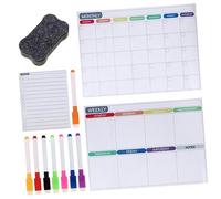SOPOTUTU 12 pièces Calendrier Magnétique Frigo Tableau Mémo Effaçable Planificateur Hebdomadaire et pour Menu Repas Organiseur Cuisine Aimanté Couleur Aléatoire Couleur Aléatoire