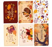 SOPOTUTU 12 Pièces Cartes Fête de Thanksgiving Cartes de Bénédiction Main pour Célébrations Familiales et Invitations
