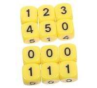 SOPOTUTU 12 Pièces Dés Acryliques Grands Dés Arrondis Faces Numérotés pour Jeux de Société Fêtes et Enseignement Mathématique