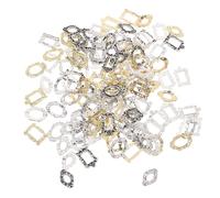 SOPOTUTU 120 Pièces Miniature Photo Frames Alliage Robuste Mini Cadres Vintage pour Maison de Poupée Accessoires DIY pour Décoration de Festival et Galerie Miniature