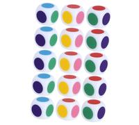SOPOTUTU 15 pièces Dés Éducatifs Acrylique Colorés pour Garçon Fille Dés de Comptage Légers et Durables pour Apprentissage Scolaire et Jeux Éducatifs
