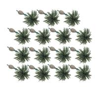 SOPOTUTU 15 Pièces Miniature Palm Trees Plastic Model for Micro Landscape Diorama Cake Topper Railway Garden Decoration DIY Artificial Coconut Tree