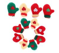 SOPOTUTU 16 Pièces Mini De Fil De Noël D'hiver Mini Décors De De Maison Mitaines Pour Arbre Enfants Adulte Rose Mitaines De Noël Tout Petit Peluche