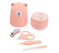SOPOTUTU 1Ensemble Set de Soins Ongles Garçon Fille Kit Complet de Toilettage pour Né avec Ciseaux et Coupe Ongles de Garçon Fille avec Boîte Mignonne