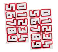 SOPOTUTU 2 Ensembles Autocollants Numériques pour Casque Stickers Décoratifs Réfléchissants pour Football et Hockey Nombre Accessoires Sportifs Durables et Adhésifs