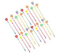 SOPOTUTU 2 Ensembles Crayons À Bois Pour Garçon Fille Formes Fruits Colorés Lot De Crayons Hb Effaçables Pour Et Dessin Fournitures Scolaires Ludiques 24 Pièces * 2