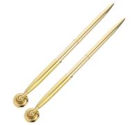 SOPOTUTU 2 Ensembles Desk Ballpoint Pen With Holder Metal Signature Pens For Wedding Reception Business Guest Book Office School Writing Supplies