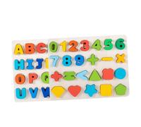 SOPOTUTU 2 Ensembles Jeu Éducatif Puzzles Bois Montessori Alphabet Chiffres Formes Colorés pour Garçon Fille Préscolaires Développement Coordination Main-œil Cadeau Garçon Fille Ans