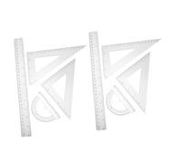 SOPOTUTU 2 ensembles Règles Géométrie Transparentes Équerre Isocèle Règle Droite Multifonction pour École Bureau et Dessin Technique