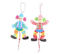 SOPOTUTU 2 pièces à Cordes Clown Bois Drôle Fil pour Jeu Interaction Garçon Fille et Adultes Couleur Aléatoire Couleur Aléatoire