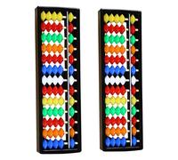 SOPOTUTU 2 pièces Abacus Éducatif Multicolore 13 Positions Mathématique Portable pour Garçon Fille Outil Apprentissage et Calcul Mental pour Garçons et Filles Classe Maison