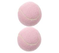 SOPOTUTU 2 pièces Balles de Tennis Caoutchouc Durables pour Entraînement Débutant Légères et Souples Lot de Rose Adaptées Aux Joueurs et pour Terrain de Jeux et Pratique Intérieure