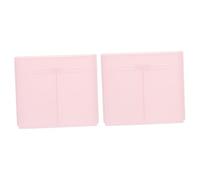 SOPOTUTU 2 pièces Boîte de Rangement Manucure Abs Organisateur Portable pour Outils Nail Art et Coton Conteneurs de Bureau Rose avec Coins Arrondis