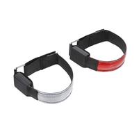 SOPOTUTU 2 pièces Brassard LED Lumineux de Sport Bandeau de Sécurité pour Course Nocturne avec Piles Léger pour Bras et Jambes