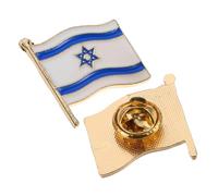 SOPOTUTU 2 pièces Broche Émail Drapeau Israël Épingle Patriotique pour Événements Décoration Fête et Souvenir Collectible