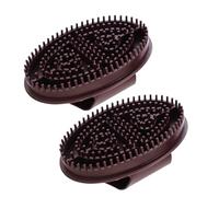 SOPOTUTU 2 pièces Brosse Méridienne Portable Outil de Massage Corporel Profond pour Relaxation Complète Design Ergonomique Couleur Café pour Dos Cou Épaules et Jambes