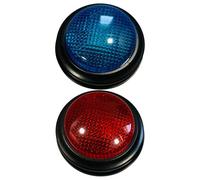 SOPOTUTU 2 Pièces Buzzer Réponse pour Garçon Fille Boutons Jeu Quiz Lumineux et Sonores Plastique pour Activités Scolaires et Compétitions Équipe