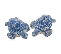 SOPOTUTU 2 pièces Cache-boulons de Sol Céramique Tortue de Mer Décoratif pour Wc Caches Vis Étanches pour Boulons de Toilettes Décoration Pratique pour Salle de Bain Maison et Hôtel