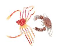 SOPOTUTU 2 Pièces Crab Toy Set Realistic Mini Crab Figurines for Early Education and Ocean Exploration Soft Cute Animal Models for Creative Play and Sensory Development