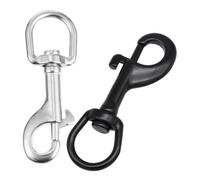 SOPOTUTU 2 pièces Crochets à Œil Acier Inoxydable Robustes pour Laisse de Chien Mousquetons Pivotants pour Fixation Rapide Accessoires pour Animaux Lot de Naturelle
