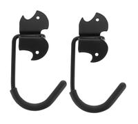 SOPOTUTU 2 pièces Crochets Muraux Garage Support Pivotant avec Protection Caoutchouc Antirayures Crochet Rangement Robuste pour et Planche Fixation Murale Pratique et Antirouille