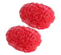 SOPOTUTU 2 Pièces Faux Cerveaux Humains Décor Halloween Farces Adultes Accessoires pour Fêtes Maisons Hantées Ambiance Effrayante