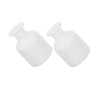 SOPOTUTU 2 Pièces Flacon Diffuseur Parfum Verre Lot de Bouteilles Rechargeables pour Huiles Essentielles Contenant Cylindrique sans Feu avec Bâtonnets pour Diffusion Naturelle Arôme