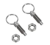 SOPOTUTU 2 pièces Goupille à Ressort Acier Inoxydable avec Anneau de Traction Lot de Accessoire de Positionnement Pratique pour Mécanique Robuste et Facile à Utiliser