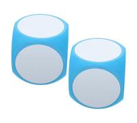 SOPOTUTU 2 Pièces Grand Dés Effaçables Mousse Cubes Blancs pour Apprentissage Classe Outils Éducatifs DIY Dices Réutilisables à Écrire et Effacer Activités Ludiques