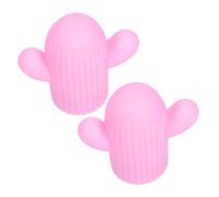 SOPOTUTU 2 pièces Lampe de Chevet Cactus Rose Veilleuse Décorative de Bureau Ambiance Lumineuse Romantique pour Chambre et Salon