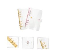 SOPOTUTU 2 pièces Lot de Pochettes de Classeur Transparent Légères et Protège Documents Amovibles pour Bureau Couleurs Jaune et Rose