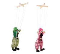 SOPOTUTU 2 pièces Marionnette Pirate Bois à Tirer Marionnette Drôle à Cordes pour Garçon Fille Décoration Fête et Jeu Interactif