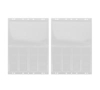 SOPOTUTU 2 Pièces Pages Transparentes pour Collection de Pièces de Monnaie en Acrylique Léger 24 Pochettes à Feuilles Mobiles, pour Maison et Bureau