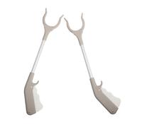 SOPOTUTU 2 pièces Pince de Ramassage Robuste pour Seniors Outil Flexible à Embouts Antidérapants pour Déchets et Objets Espaces Publics